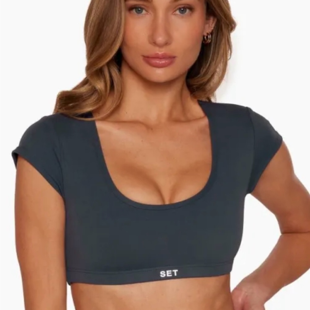 SET Active New Ink Luxform Cap Sleeve Bra Size M